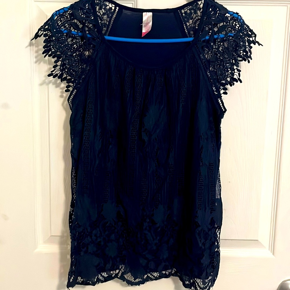 Not for Sale Large Navy Lacey Top